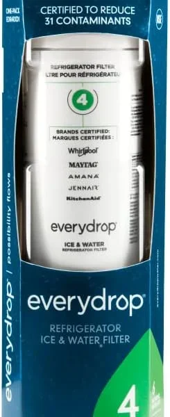 everydrop by Whirlpool Ice and Water Refrigerator Filter 4, EDR4RXD1, Single-Pack