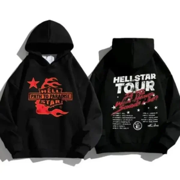 Hellstar Studios Biker Hoodie In Black