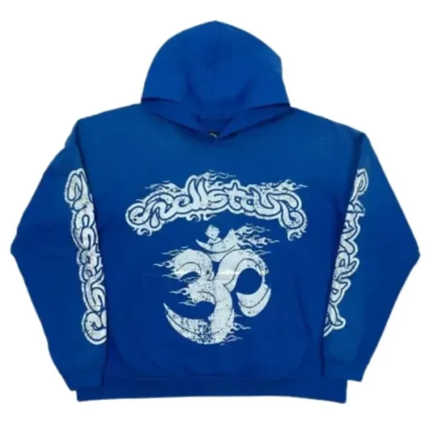 Hellstar Records Yoga Hoodie In Blue