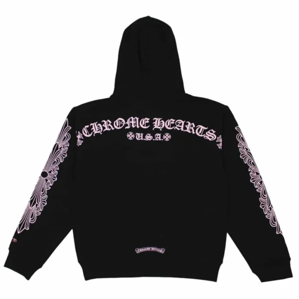 Black Chrome Heart Hoodie