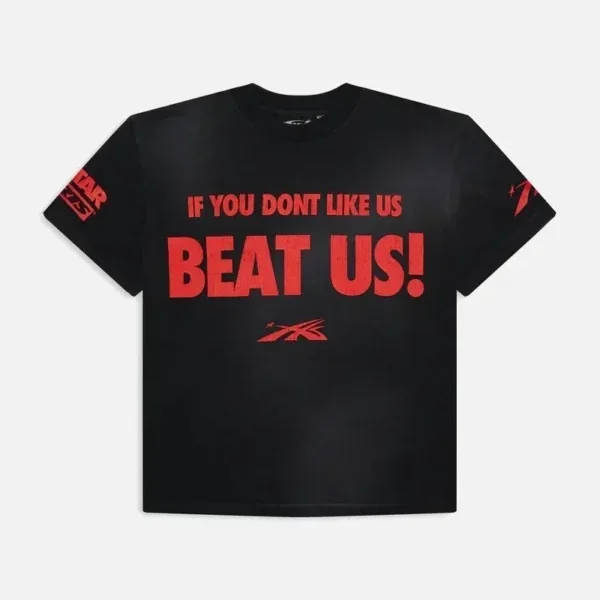 Hellstar Beat Us! Black  T-shirt Red