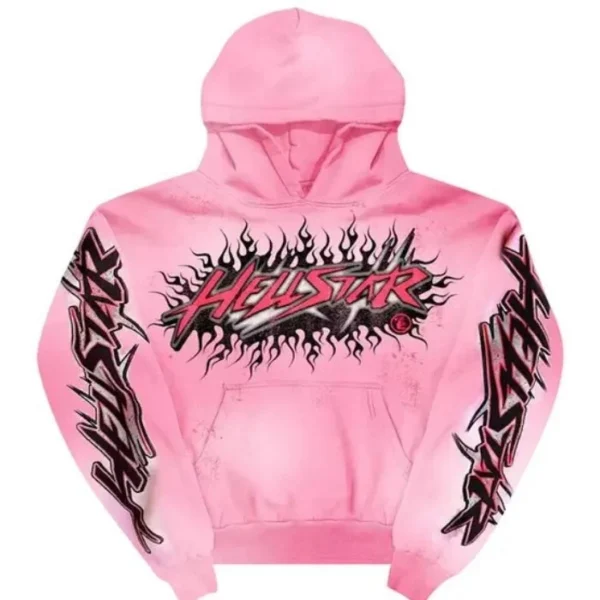 Pink Hellstar Brainwashed Without Brain Hoodie