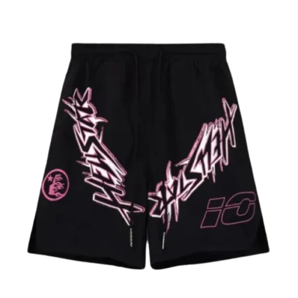 Hellstar Black Nylon Athletic Shorts