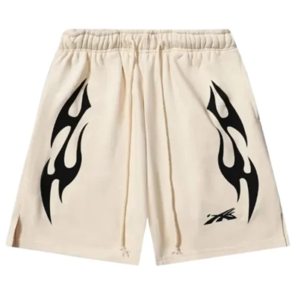 Hellstar Sports Flame Shorts In Beige