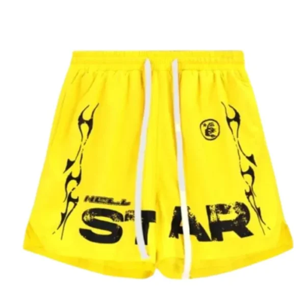 Hellstar Studios Records Star Shorts In Yellow