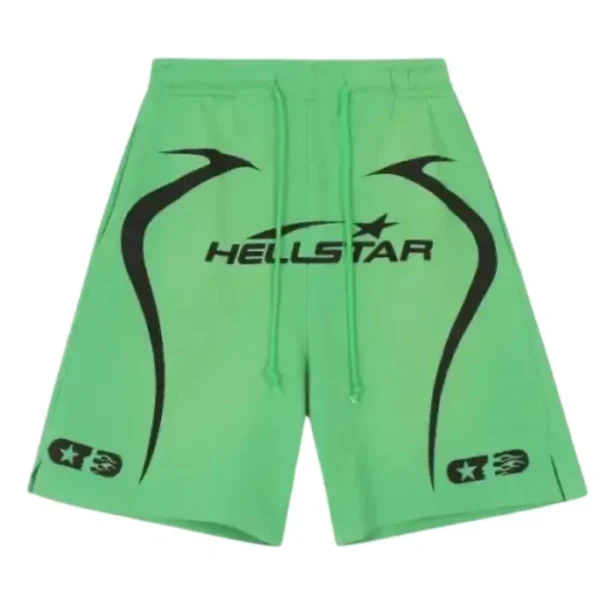 Hellstar Shorts In Green Warm-Up Style
