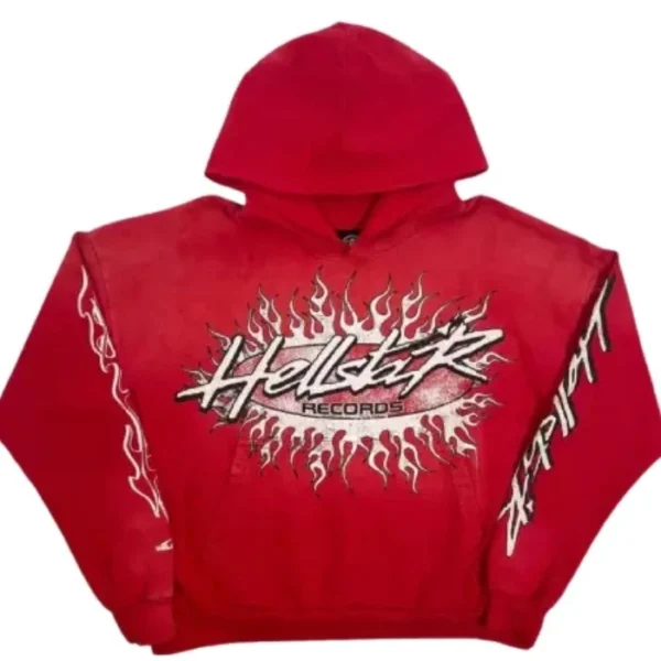 Hellstar Studios Records Hoodie In Red